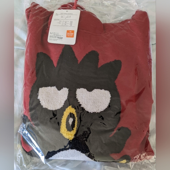 New Sanrio Badtz Maru Grey Fleece Hoodie - Picture 6 of 7